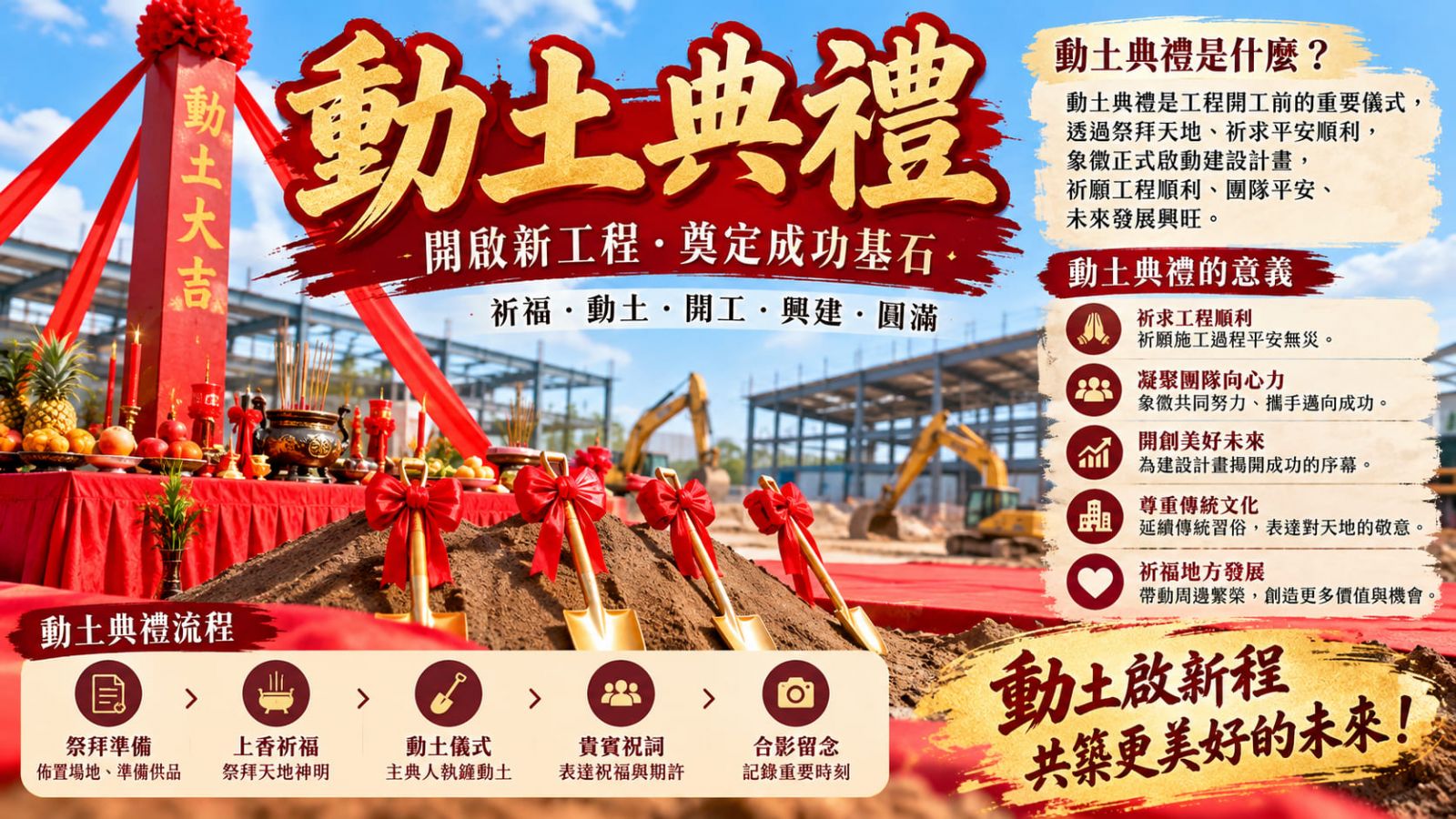 動土典禮是什麼？流程安排、儀式準備與注意事項完整指南
